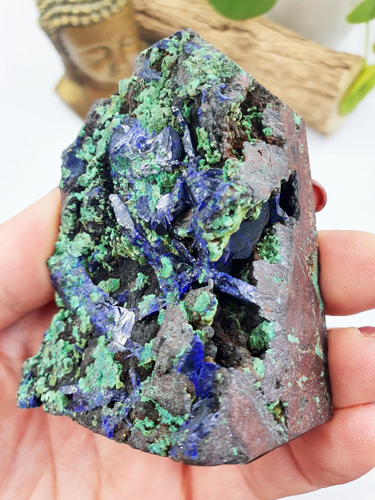 Large Sparkly Raw Azurite Tower