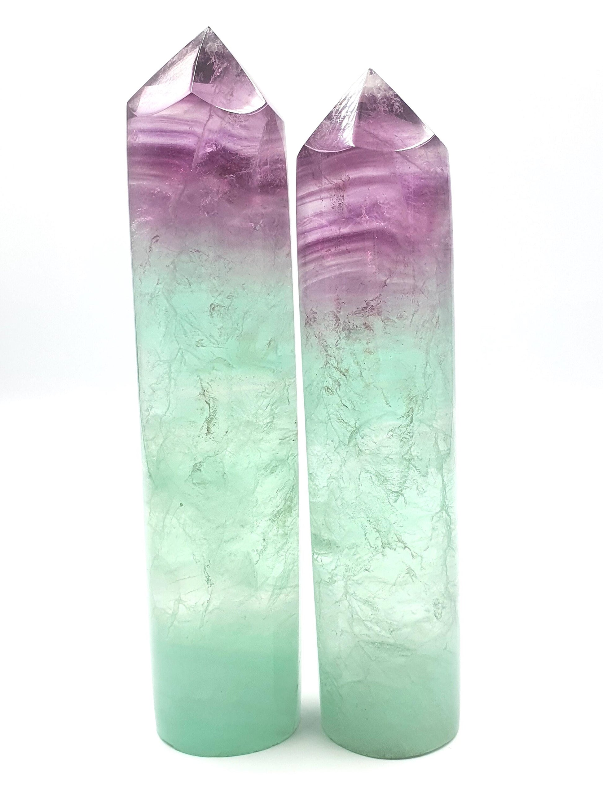 Large Watermelon Fluorite Tower