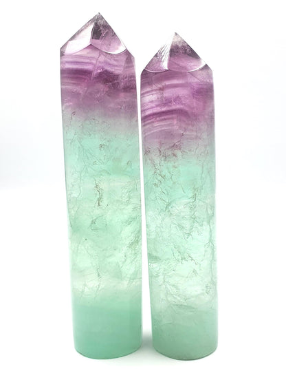 Large Watermelon Fluorite Tower