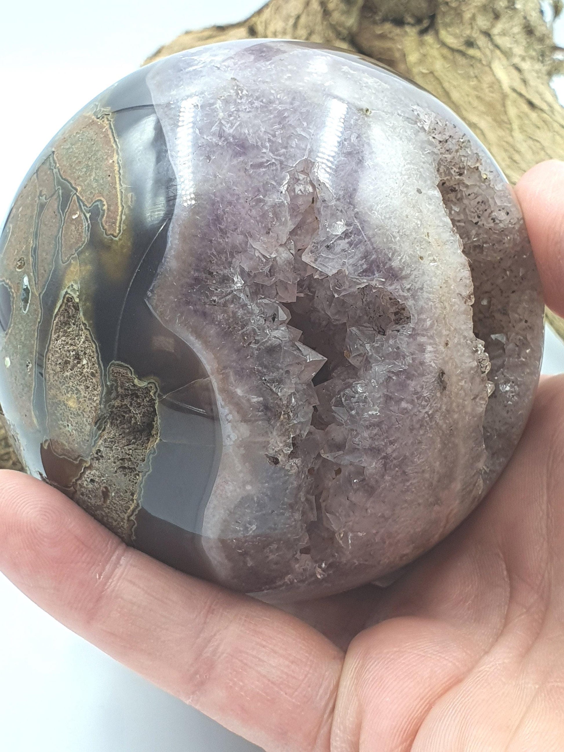 Large Drusy Agate Sphere