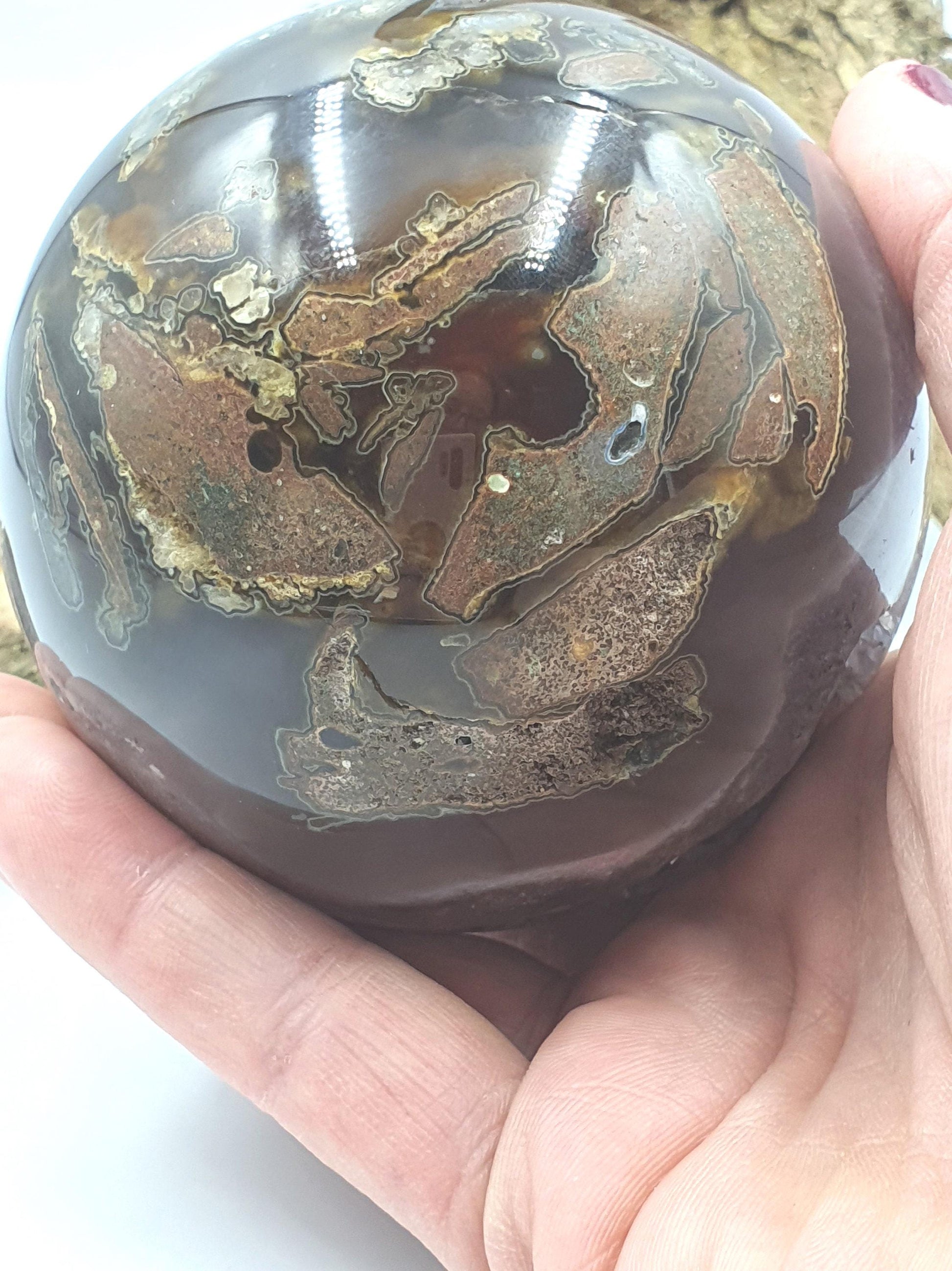 Large Drusy Agate Sphere