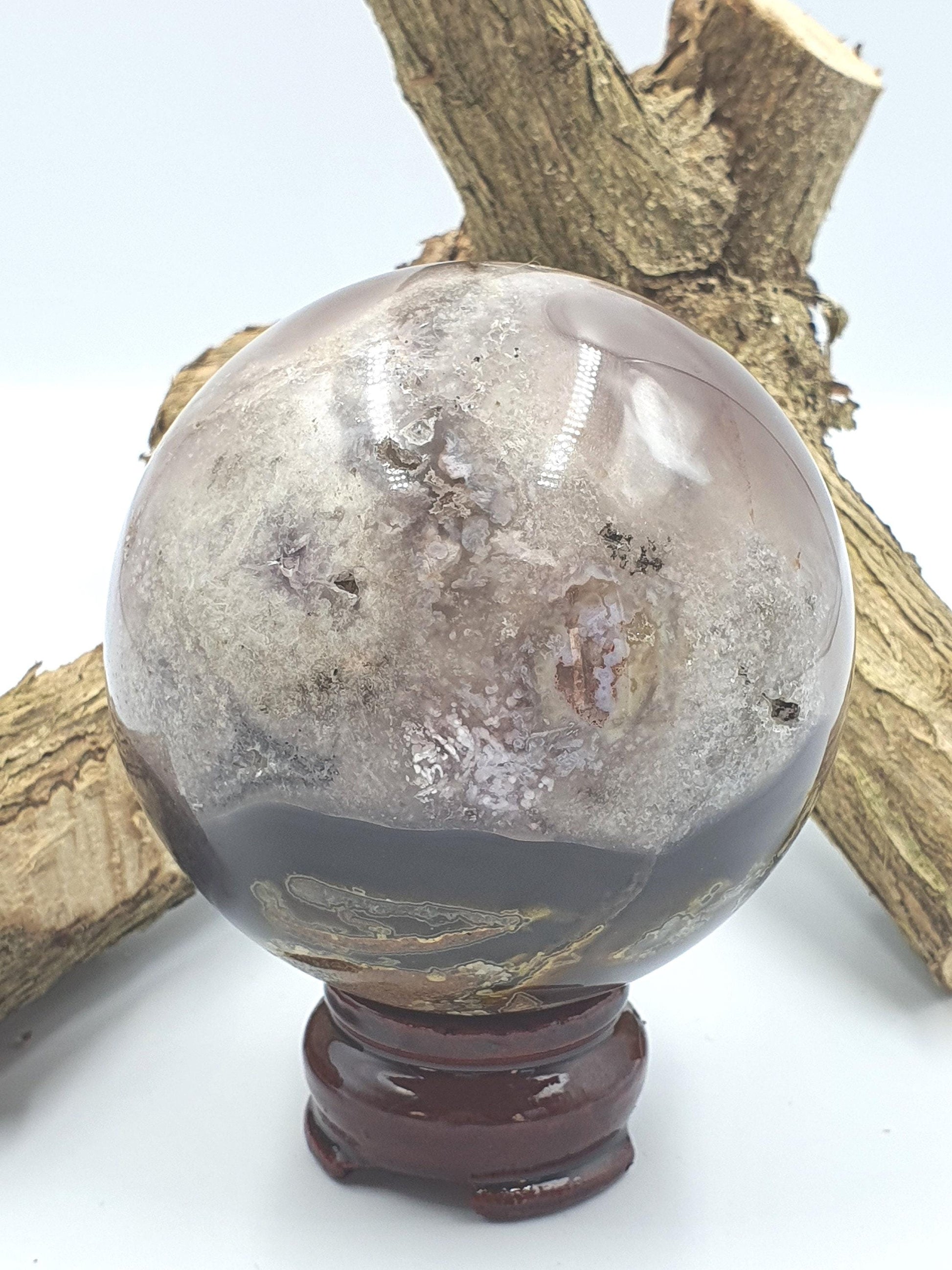 Large Drusy Agate Sphere