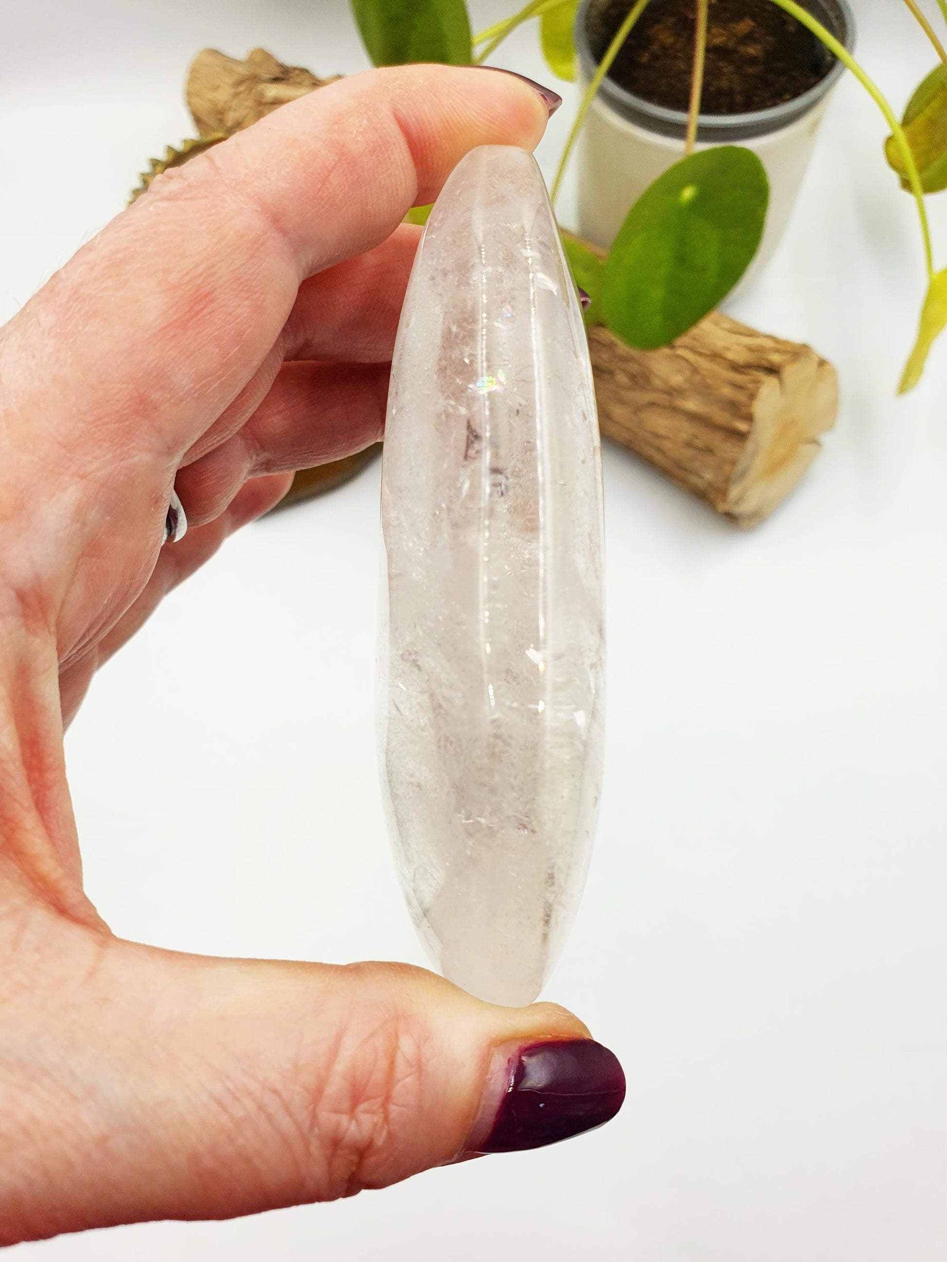 Large Clear Quartz Palm