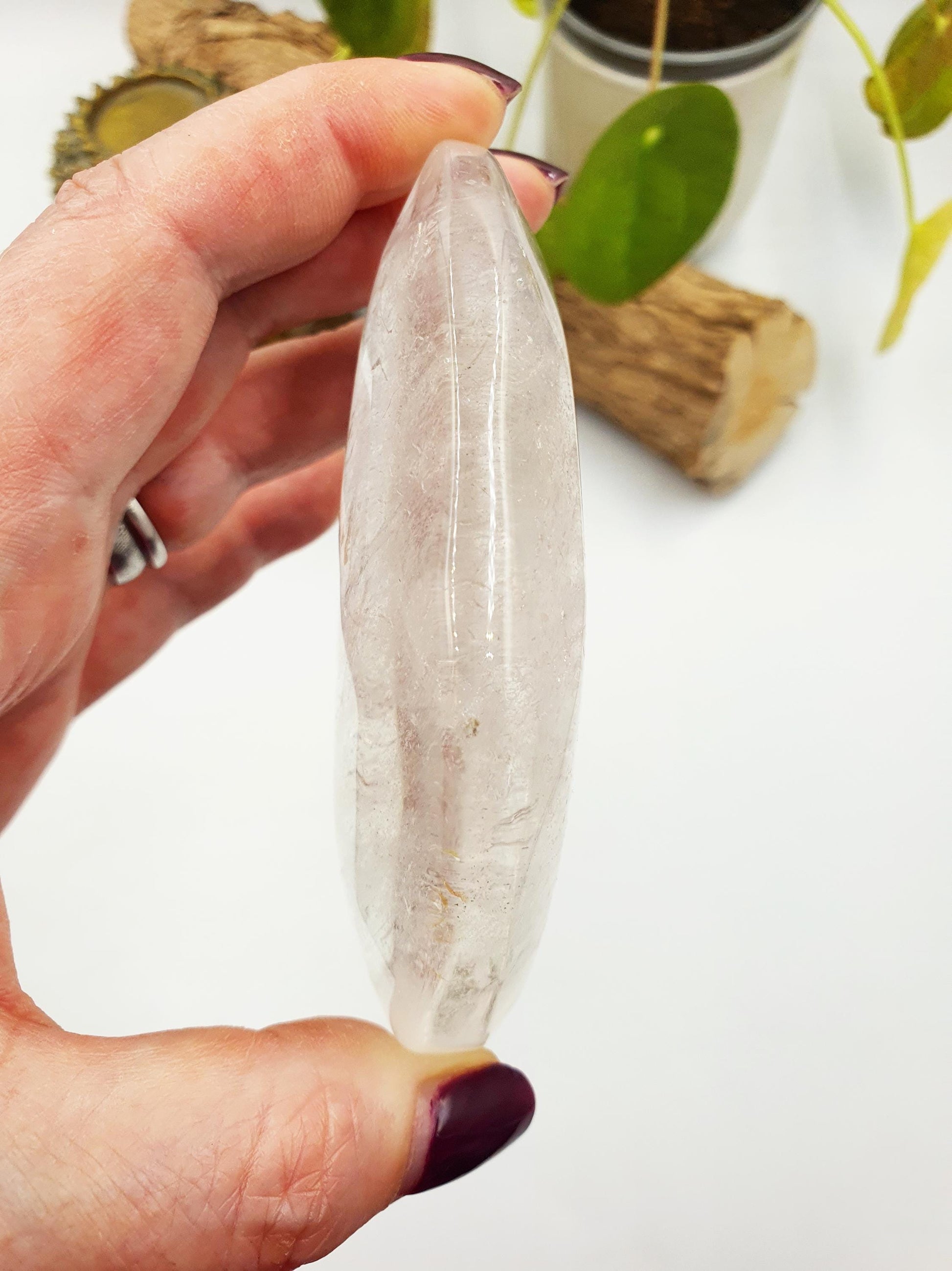 Large Clear Quartz Palm