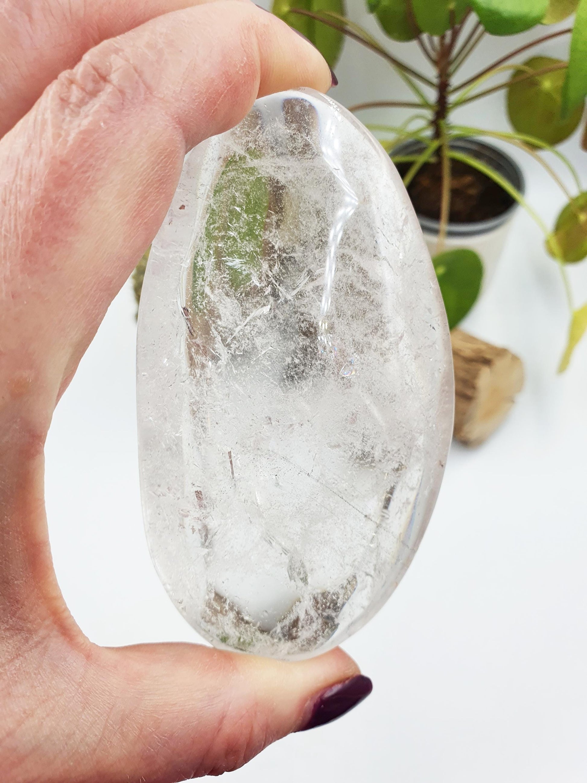 Large Clear Quartz Palm