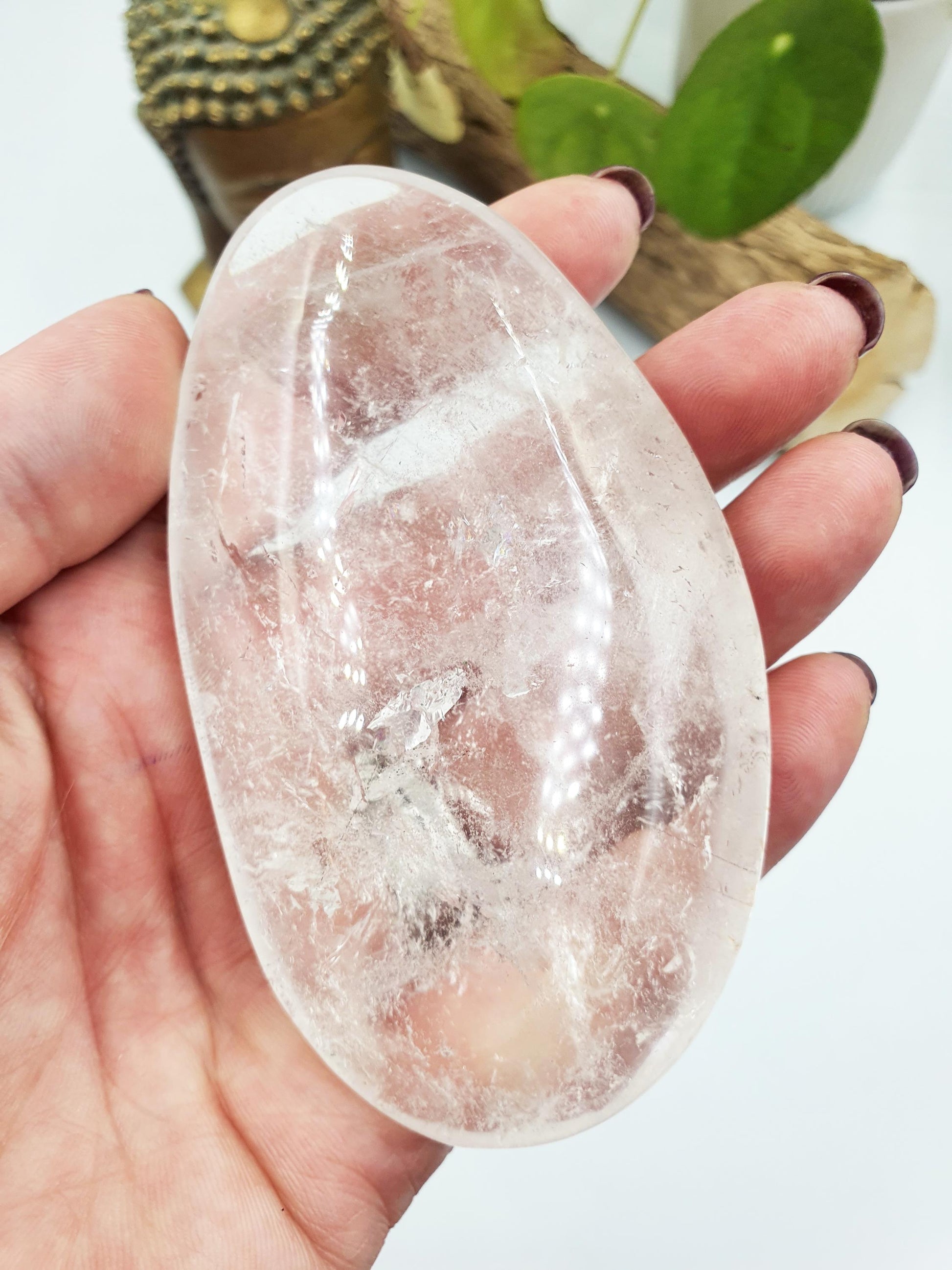 Large Clear Quartz Palm