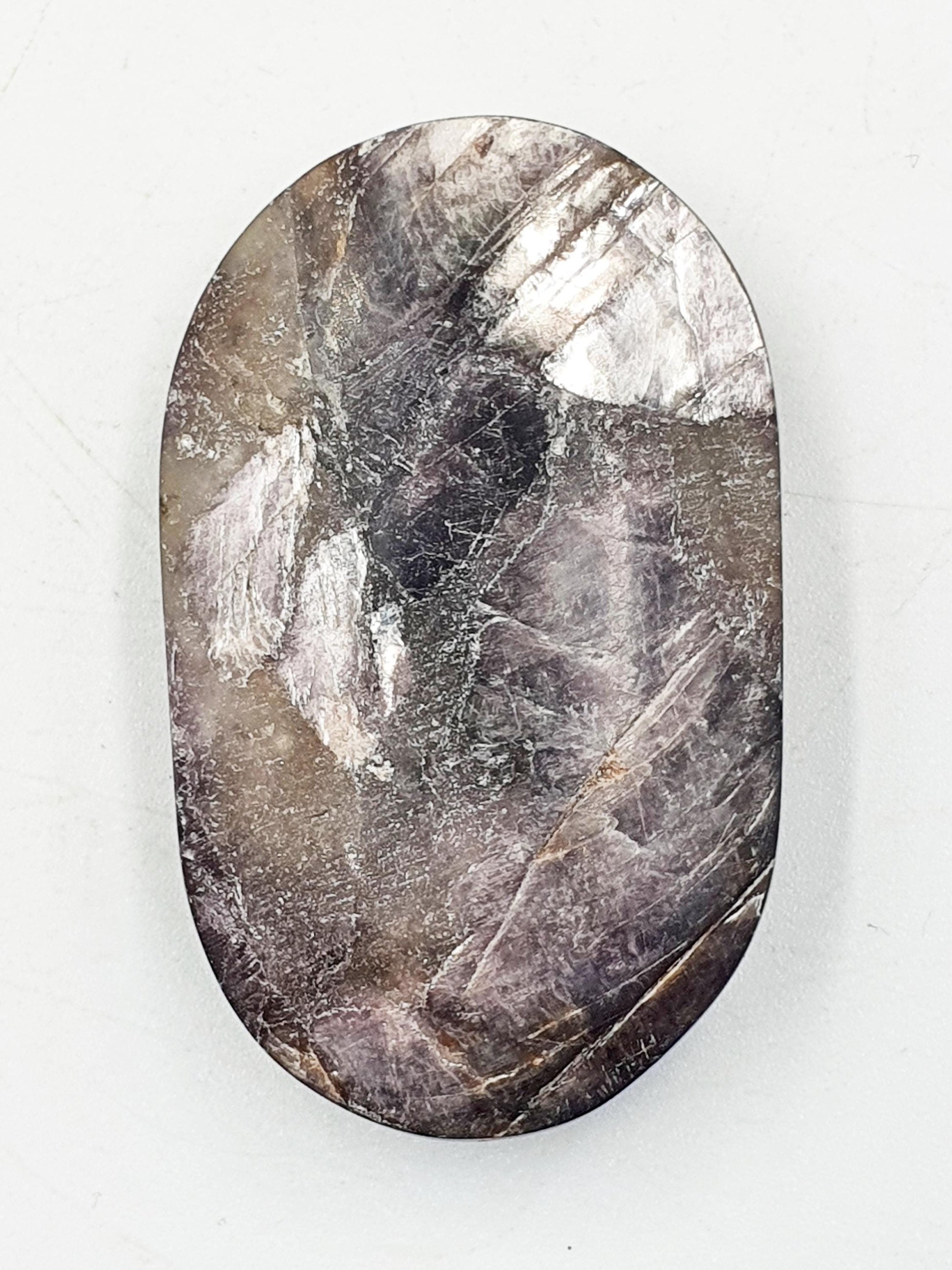 Purple Mica Palm / Purple Mica Palm Stone / Lepidolite Palm / Pocket Crystal / Meditation Palm - 40g