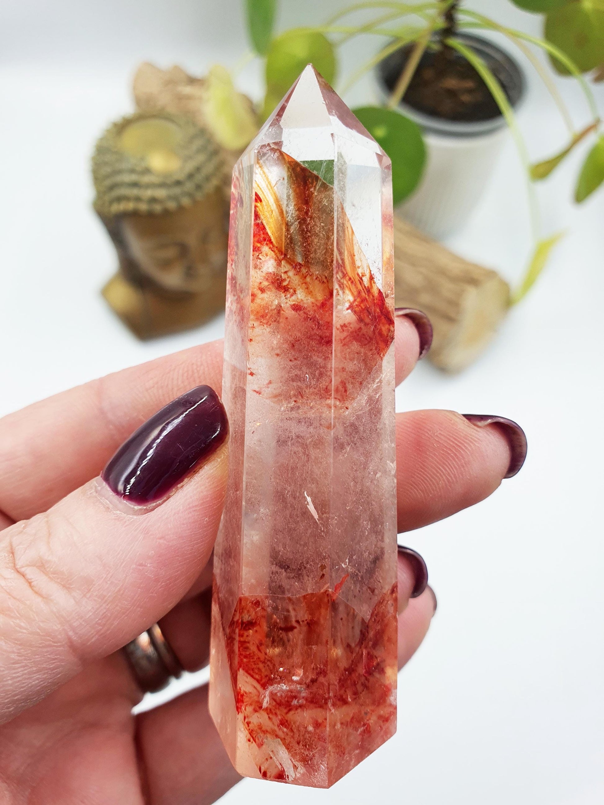Madagascan Fire Quartz Tower