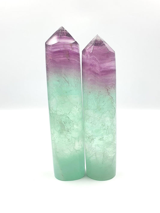 Large Watermelon Fluorite Tower