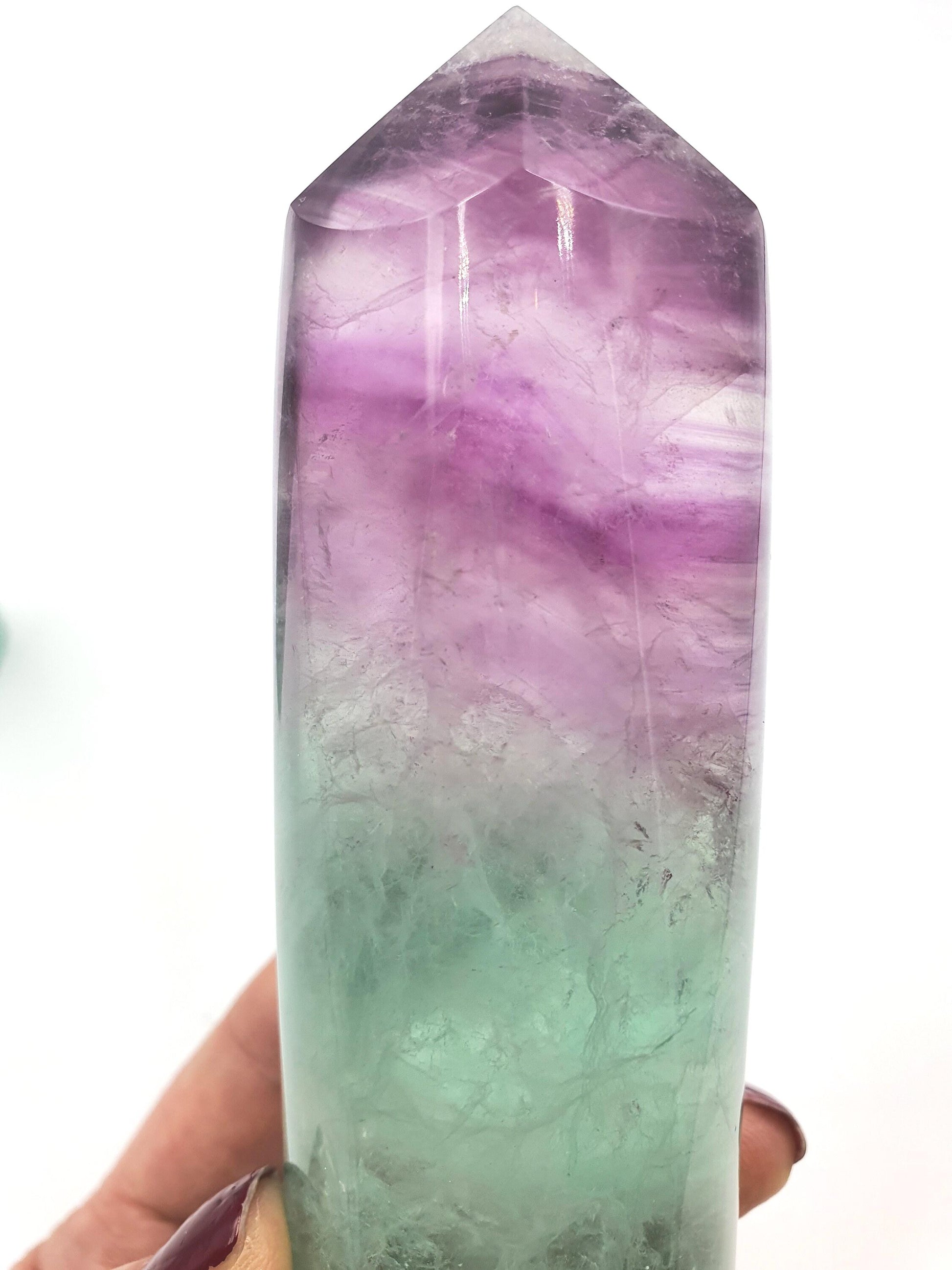 Large Watermelon Fluorite Tower