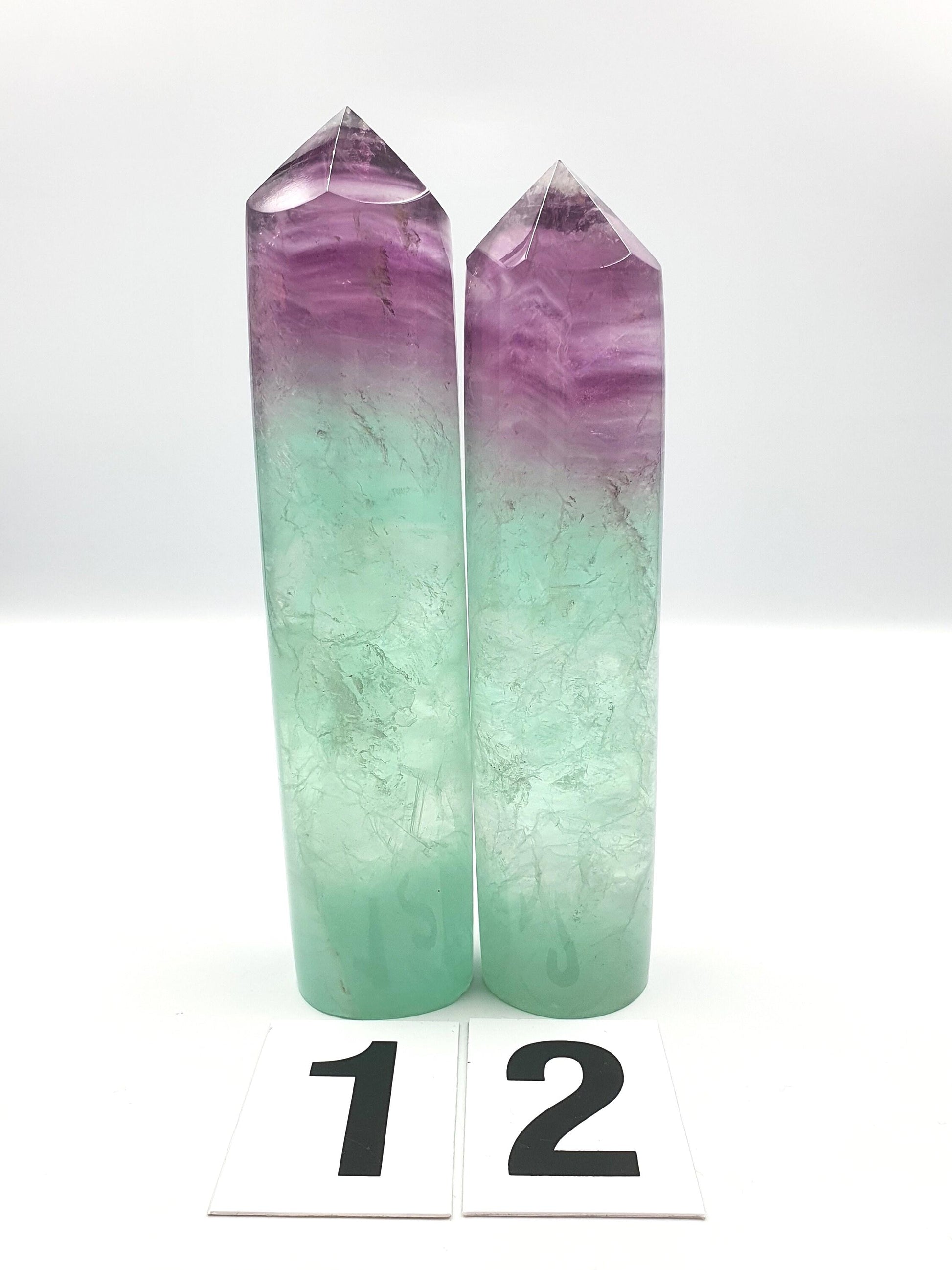 Large Watermelon Fluorite Tower