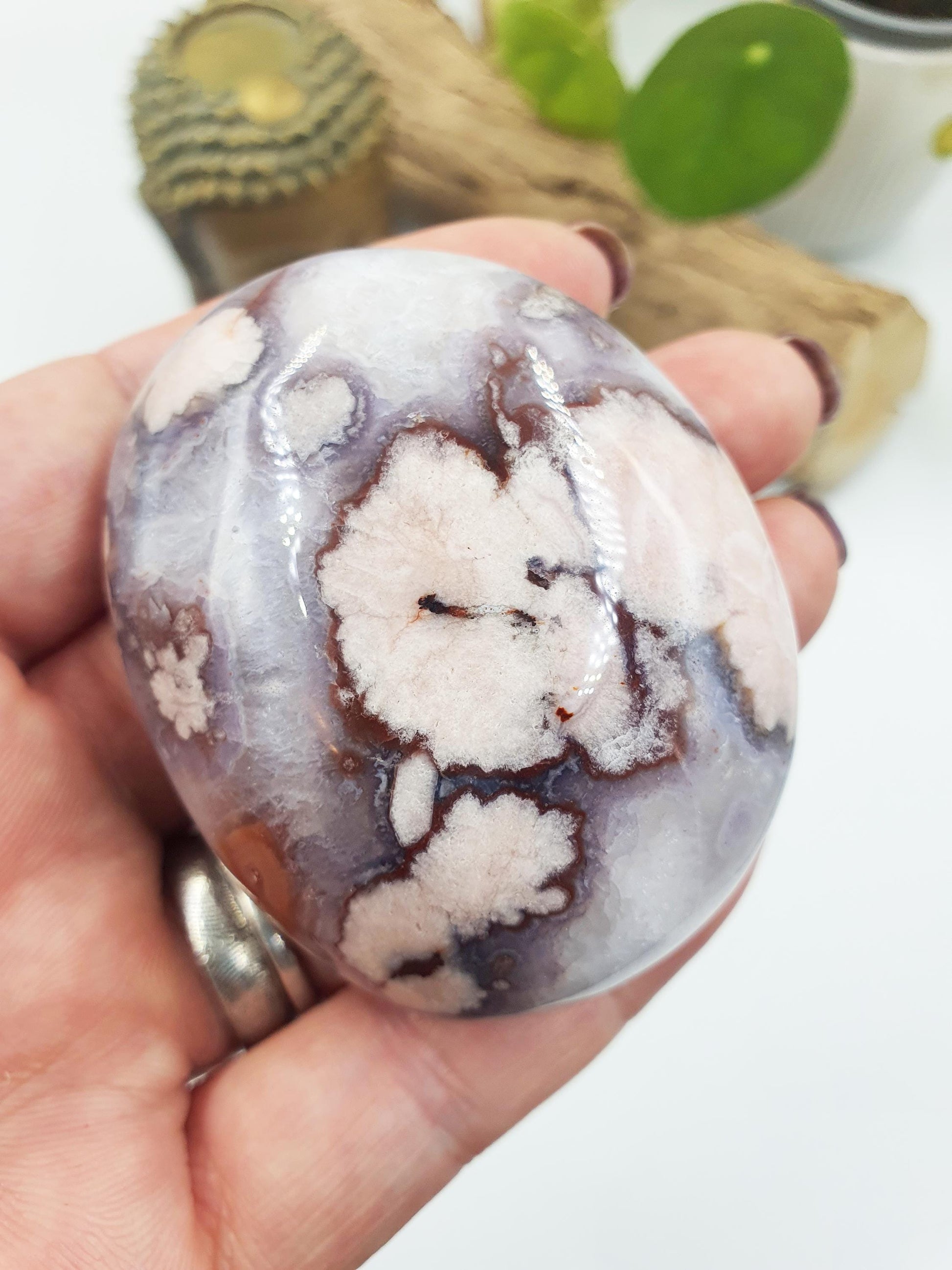Large Blue Flower Agate Palm