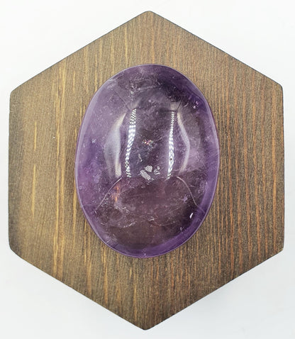 Sparkly Light Amethyst Palm with rainbow flashes