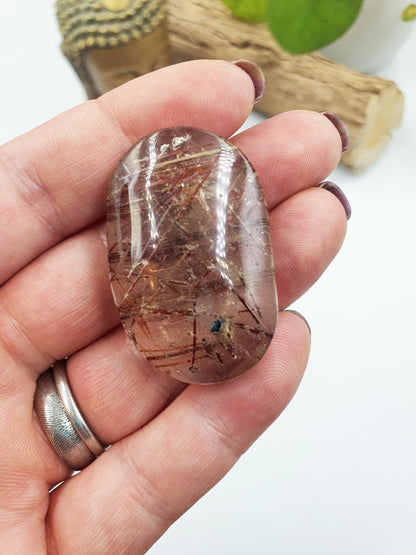 High Quality Little Rutilated Quartz Palmstone