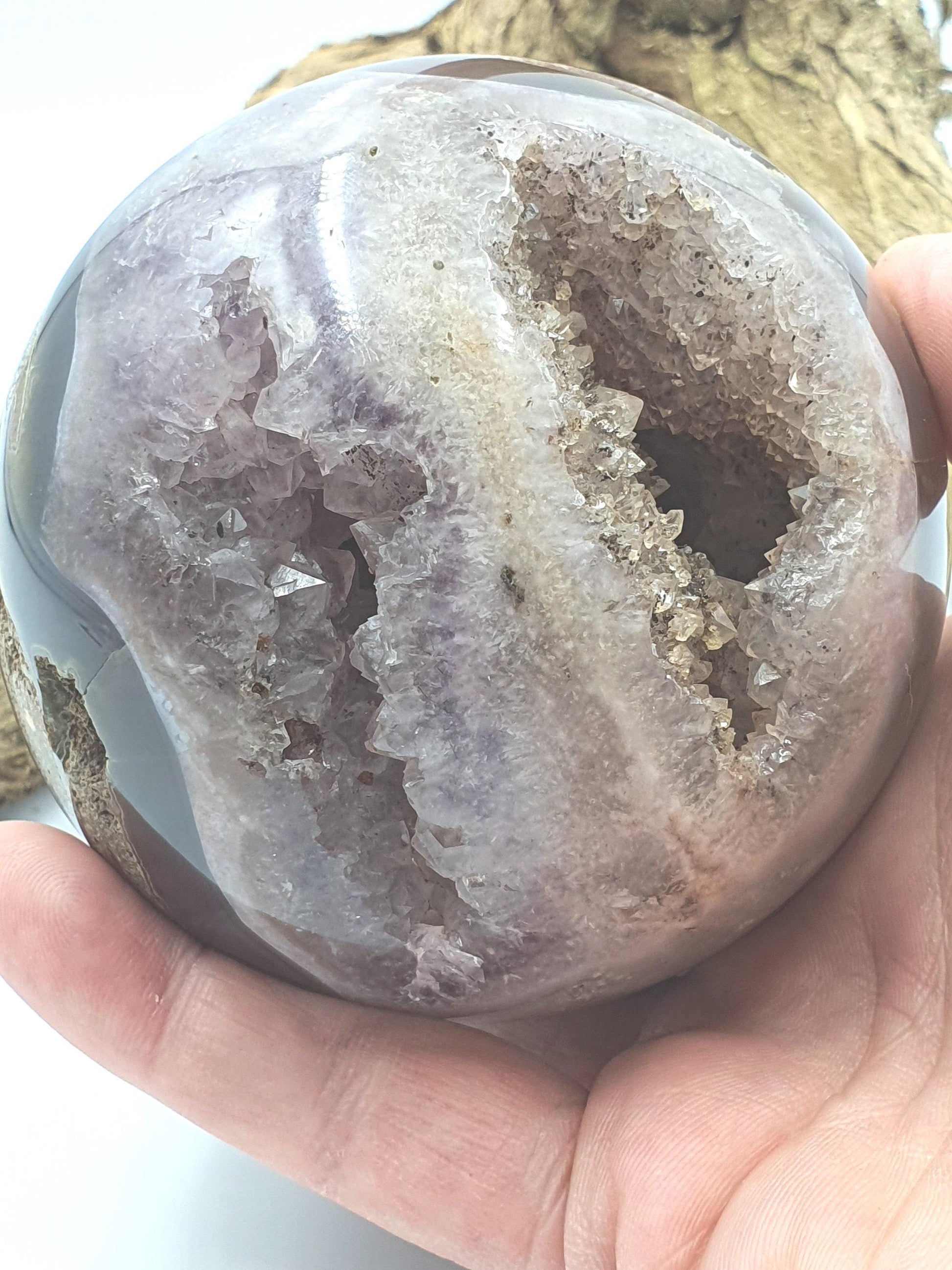 Large Drusy Agate Sphere