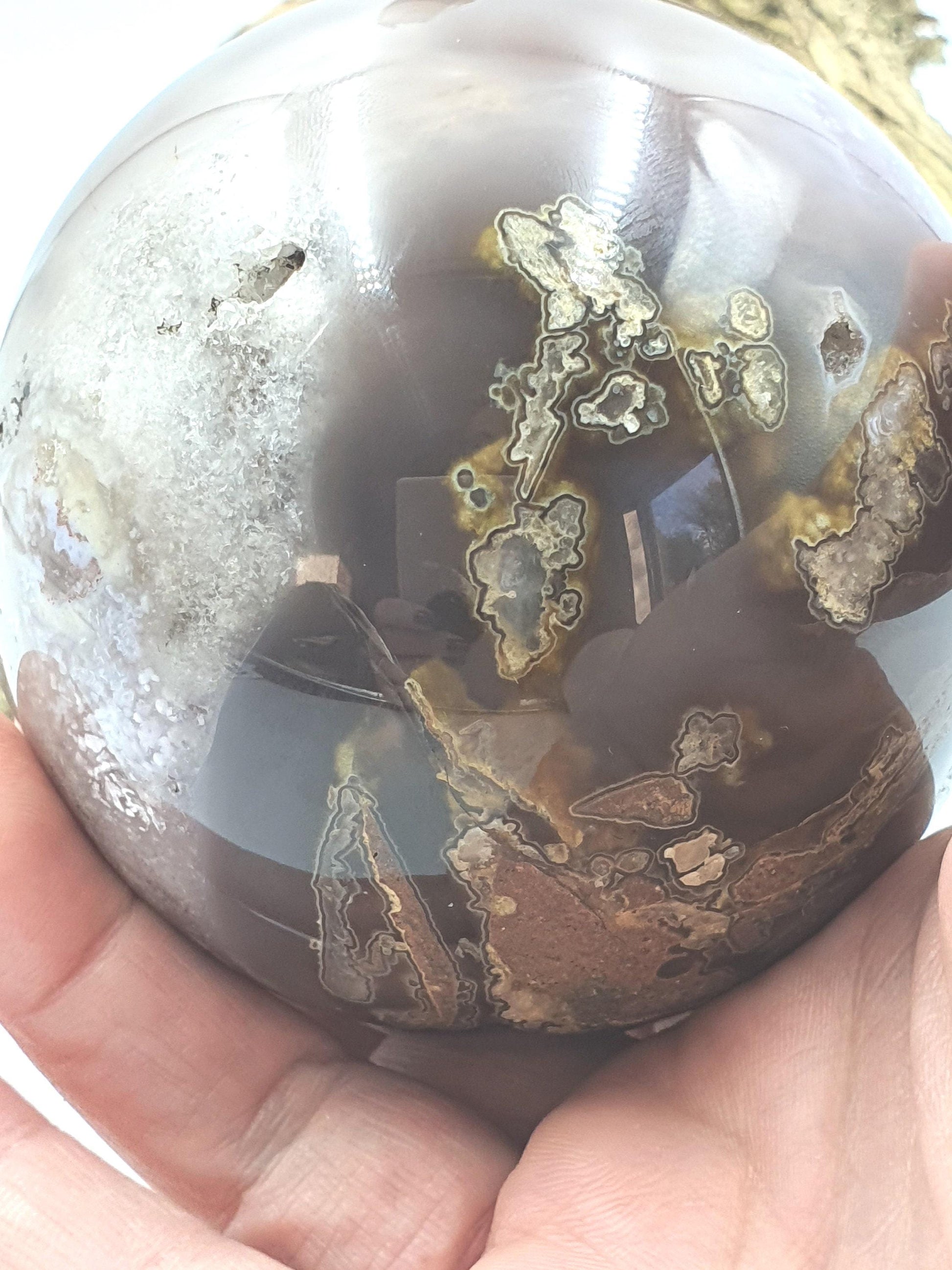 Large Drusy Agate Sphere