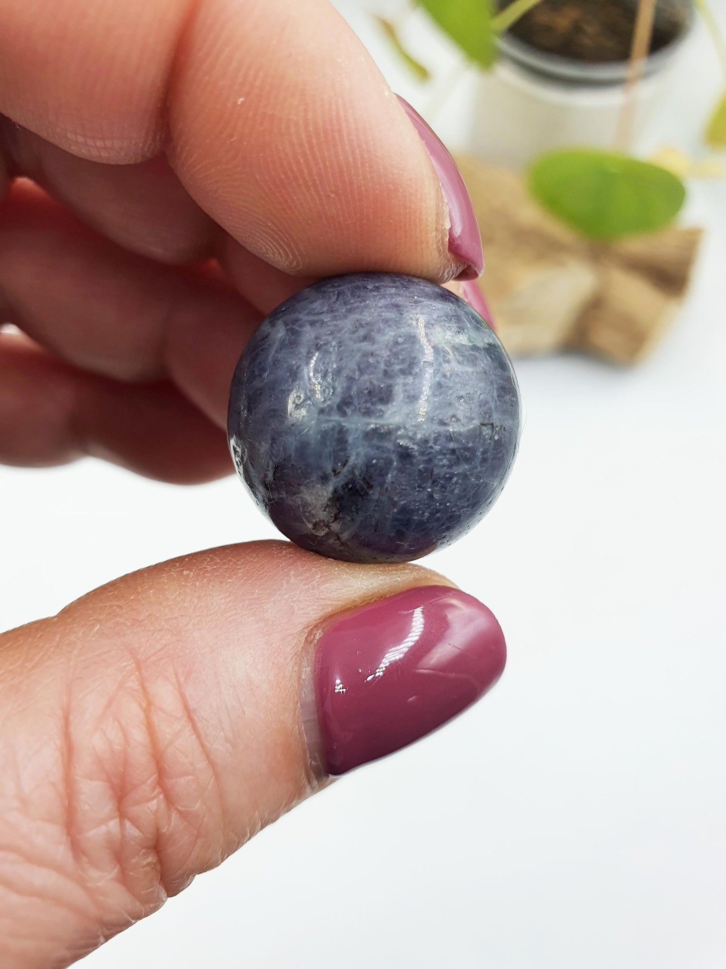 Beautiful Iolite Mini Spheres / Iolite Mini Crystal Ball / Collectors Mini Sphere / Rare Crystal Mini Sphere / Grid Crystal / Sparkly Iolite
