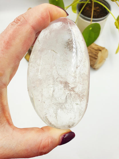 Large Clear Quartz Palm