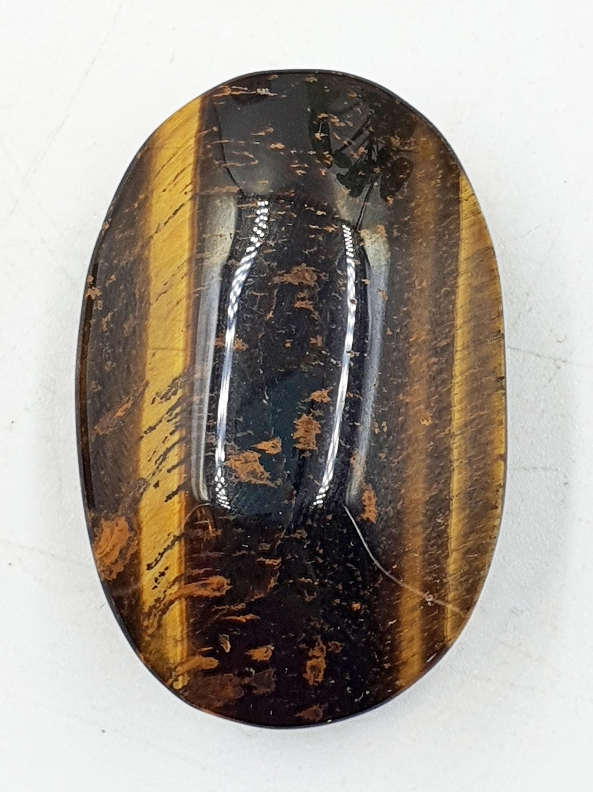 Flashy Yellow Tigers Eye Palm / Tiger's Eye Palm Stone / Pocket Crystal / Meditation Palm / Reiki Crystal Palm - 45g
