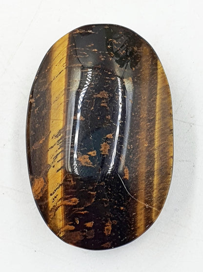 Flashy Yellow Tigers Eye Palm / Tiger's Eye Palm Stone / Pocket Crystal / Meditation Palm / Reiki Crystal Palm - 45g