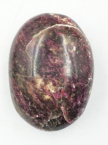 Cute Little Plum Tourmaline Palm / Plum Blossom Tourmaline Palm Stone / Pocket Stone / Meditation Palm - 55g