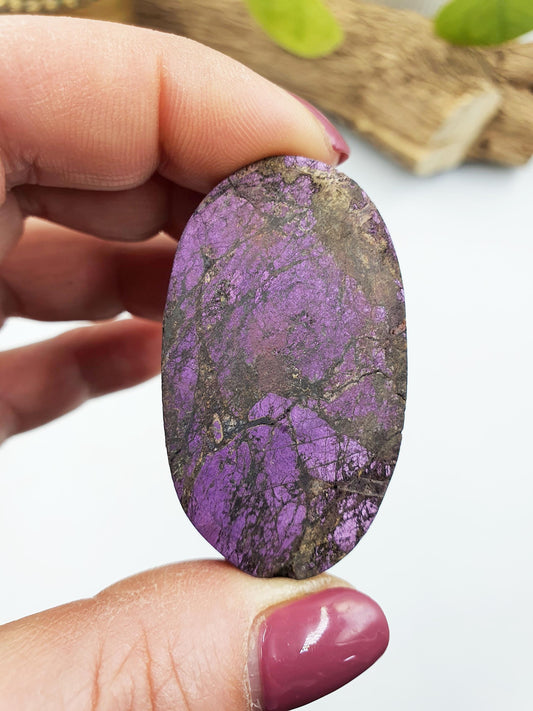 Purpurite Palm / Purpurite Palm Stone / Purpurite Pocket Stone / Rare Palm Stone / Meditation Palm - 45g