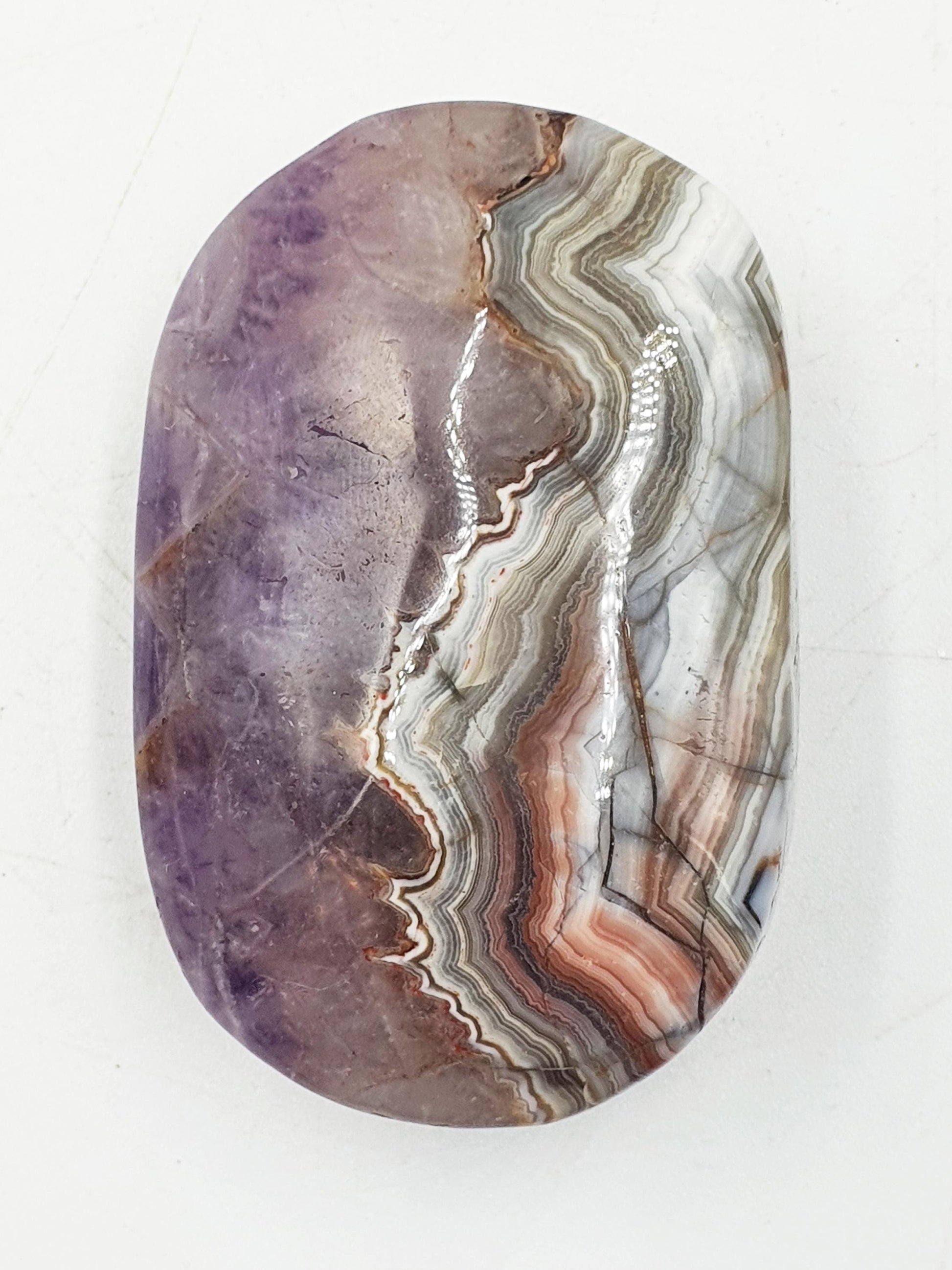 Beautiful Amethyst Agate Palm / Amethyst Agate Palm Stone / Amethyst Palm / Amethyst Agate / Reiki Crystal Palm - 80g