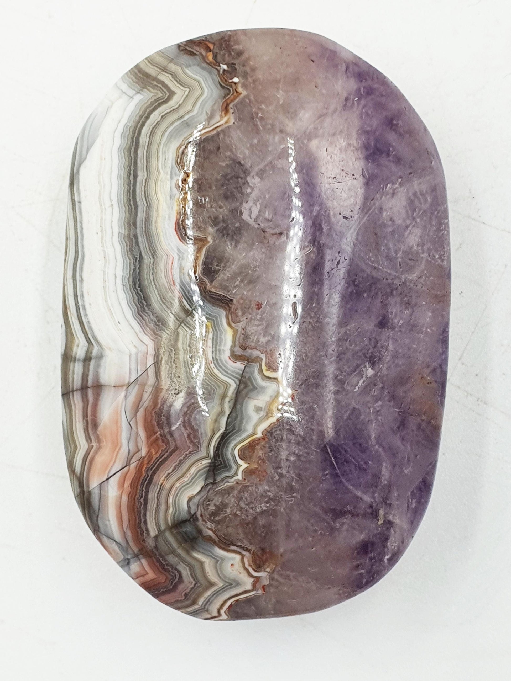 Beautiful Amethyst Agate Palm / Amethyst Agate Palm Stone / Amethyst Palm / Amethyst Agate / Reiki Crystal Palm - 80g