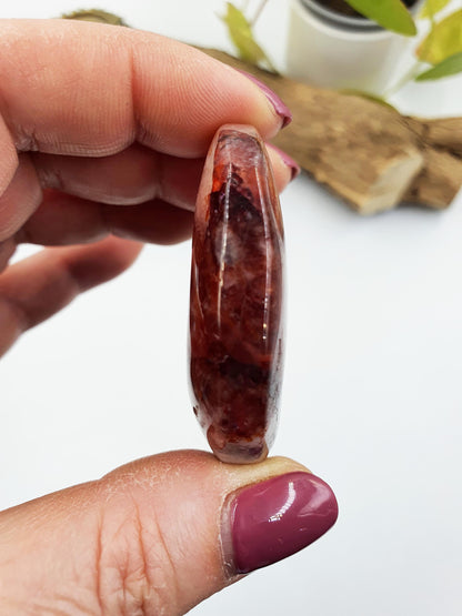 Beautiful Fire Quartz Palm / Hematoid Quartz Palm / Healing Palm Stone / Meditation Palm / Reiki Crystal Palm - 45g