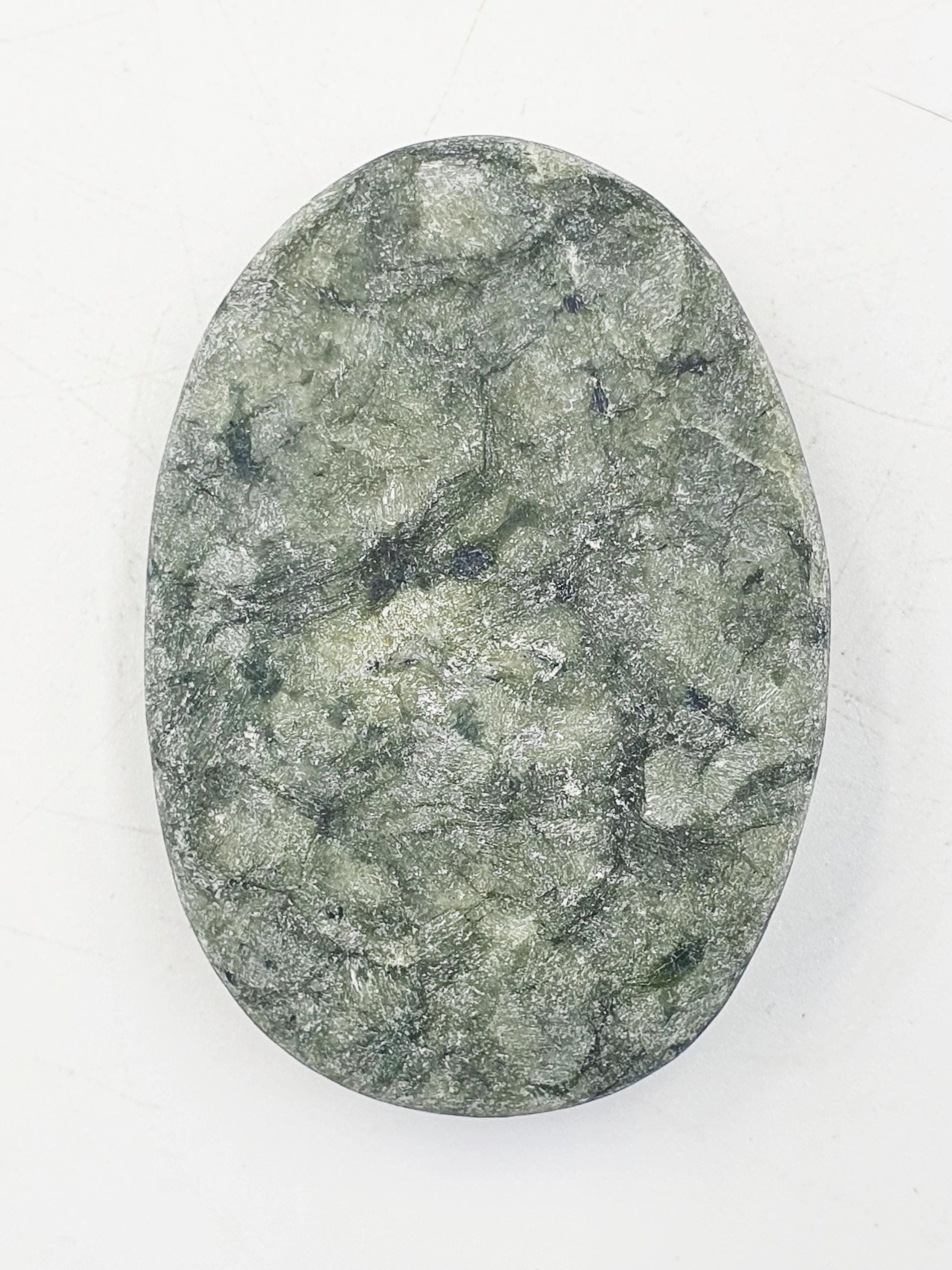 Green Jade Palm / Green Jade Palm Stone / Pocket Stone / Jade Meditation Palm - 80g