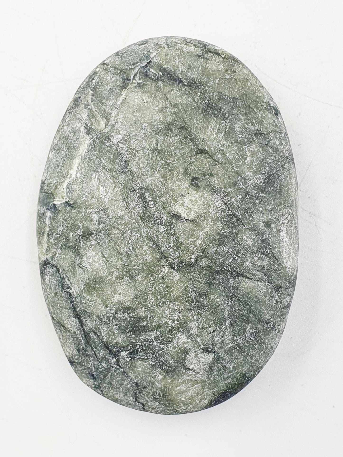 Green Jade Palm / Green Jade Palm Stone / Pocket Stone / Jade Meditation Palm - 80g