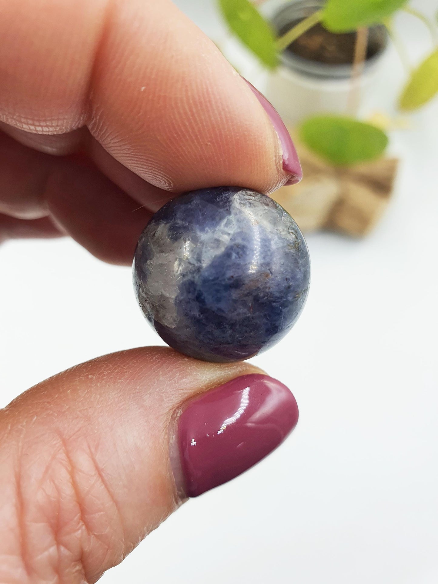 Beautiful Iolite Mini Spheres / Iolite Mini Crystal Ball / Collectors Mini Sphere / Rare Crystal Mini Sphere / Grid Crystal / Sparkly Iolite