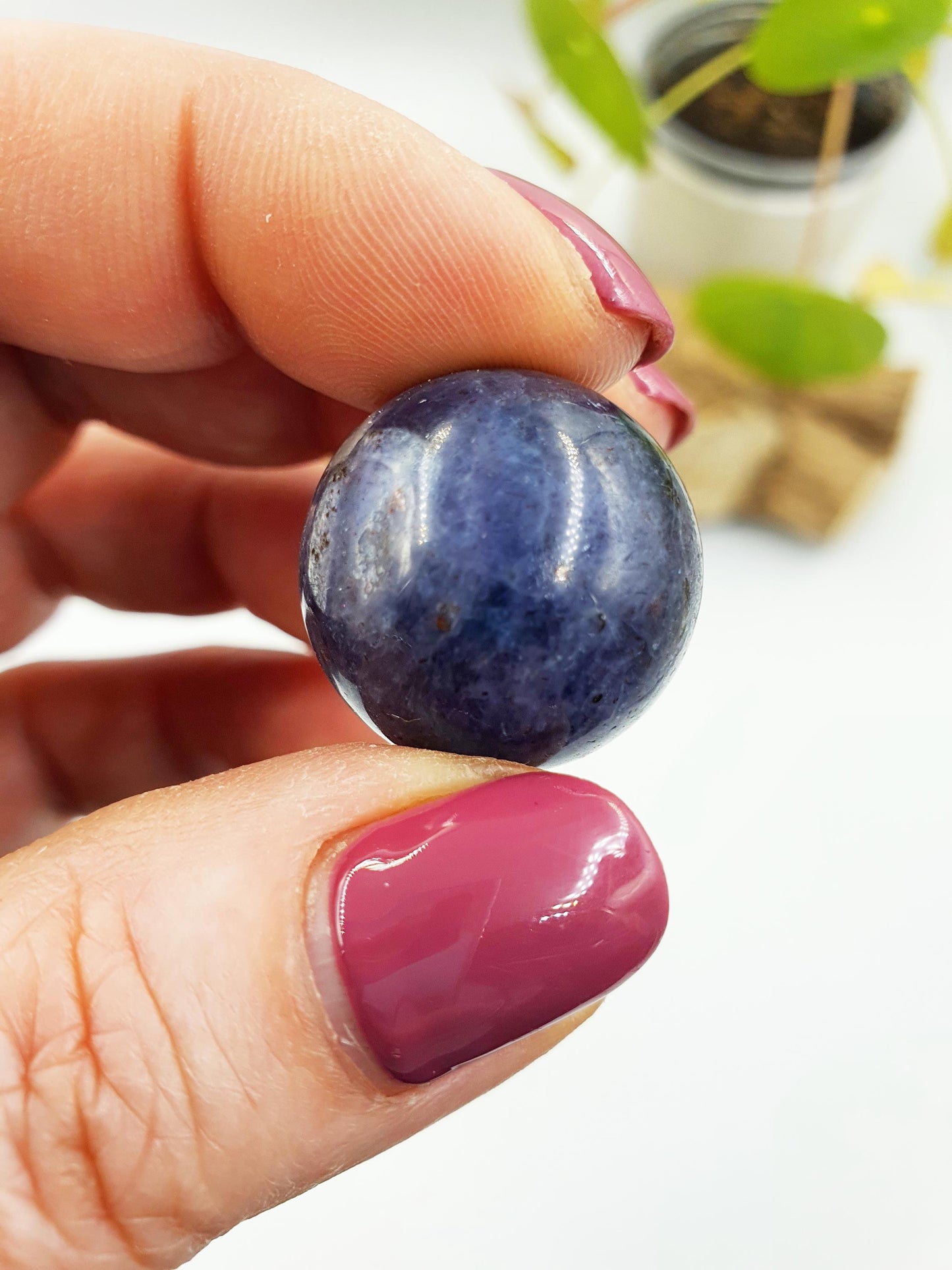 Beautiful Iolite Mini Spheres / Iolite Mini Crystal Ball / Collectors Mini Sphere / Rare Crystal Mini Sphere / Grid Crystal / Sparkly Iolite