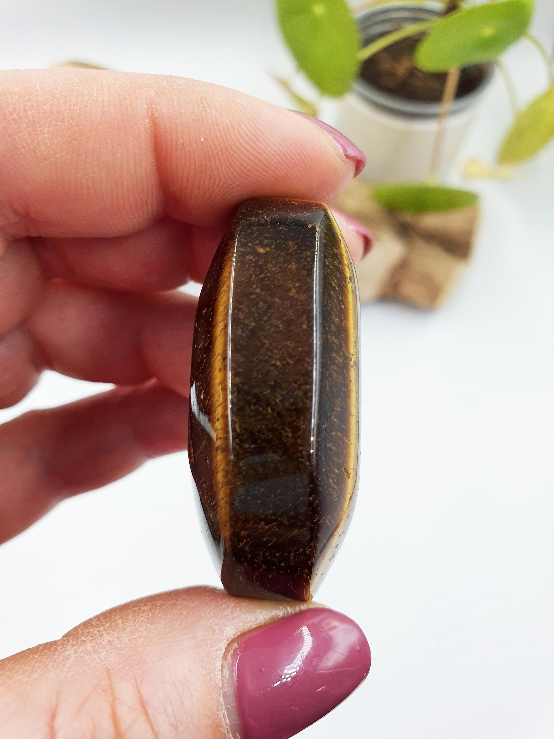 Flashy Yellow Tigers Eye Palm / Tiger's Eye Palm Stone / Pocket Crystal / Meditation Palm / Reiki Crystal Palm - 45g