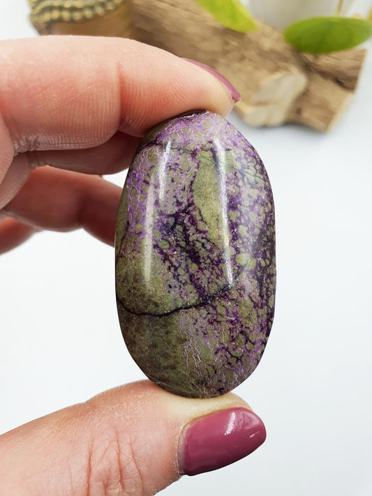 Beautiful Atlantisite Palm / Atlantisite Palm Stone / Collectors Crystal Palm / Reiki Crystal Palm / Meditation Stone - 35g