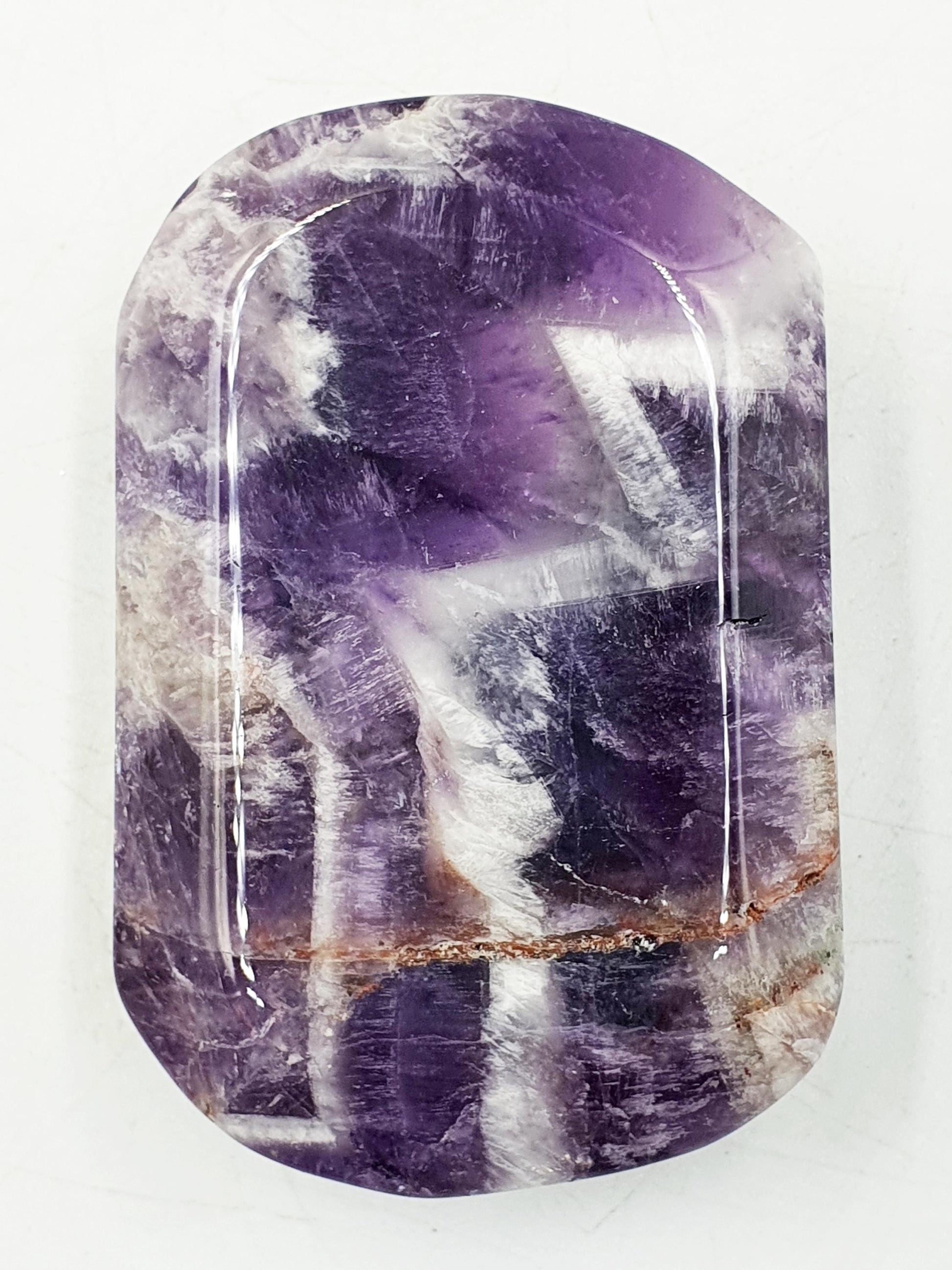 Large Dream Amethyst Palm / Dream Amethyst Palm Stone / Pocket Stone / Amethyst Meditation Palm - 155g