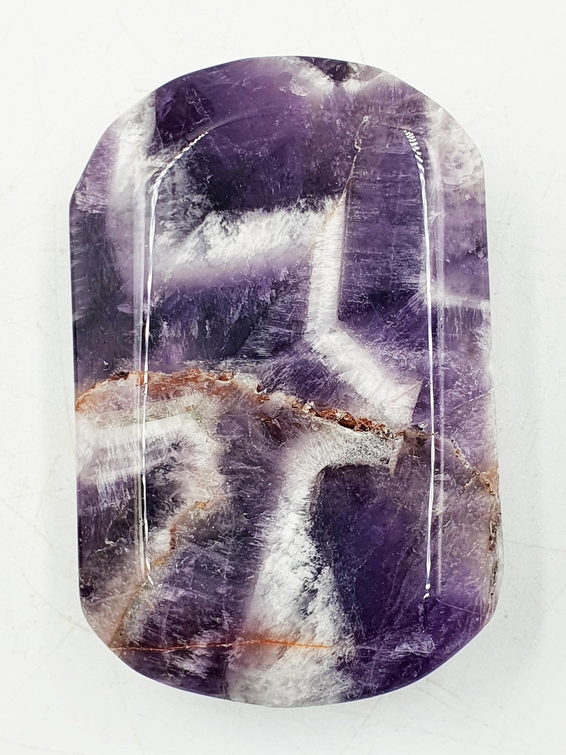 Large Dream Amethyst Palm / Dream Amethyst Palm Stone / Pocket Stone / Amethyst Meditation Palm - 155g