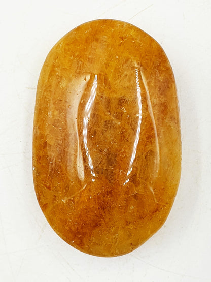 Beautiful Golden Healer Palm / Golden Healer Palm Stone / Hematoid Palm / Reiki Crystal Palm / Meditation Palm - 90g