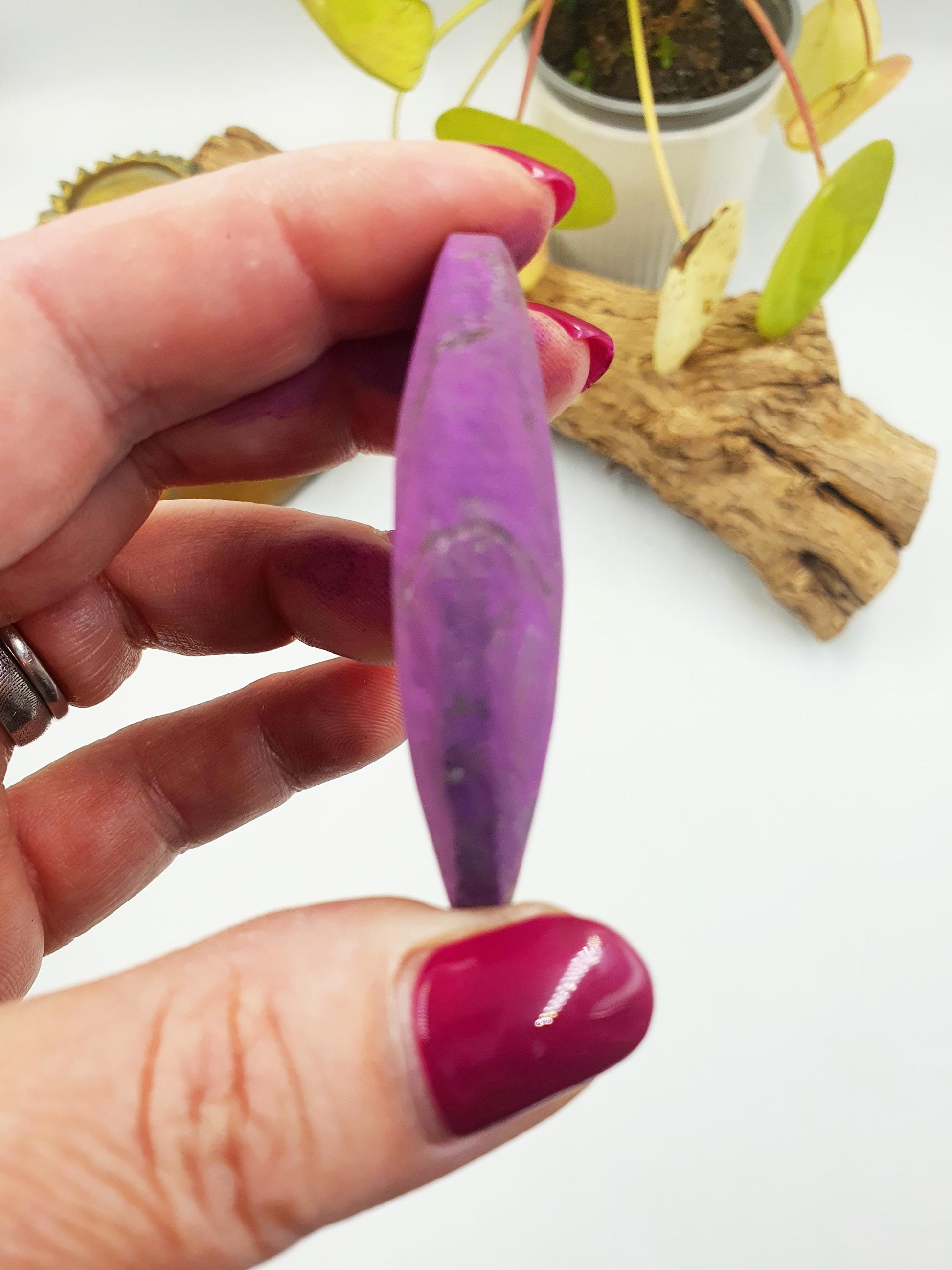Beautiful Purpurite Palm / Purpurite Palm Stone / Purpurite Pocket Stone / Rare Palm Stone / Meditation Palm - 45g