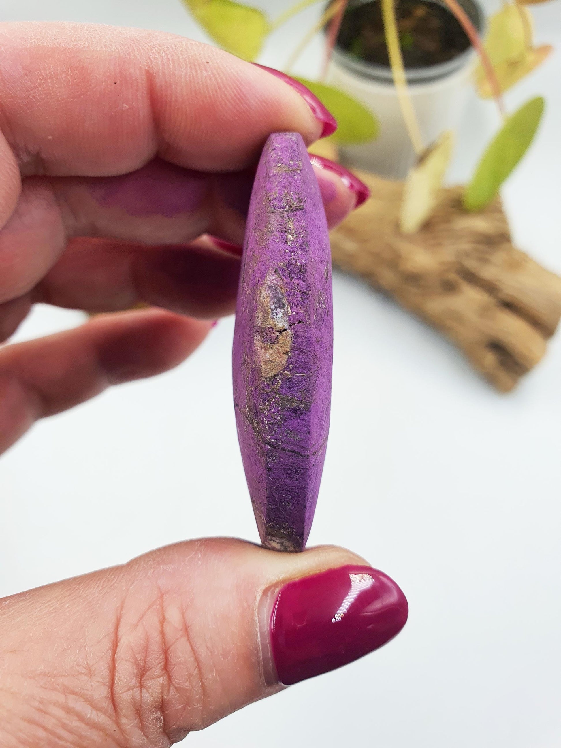 Beautiful Purpurite Palm / Purpurite Palm Stone / Purpurite Pocket Stone / Rare Palm Stone / Meditation Palm - 45g