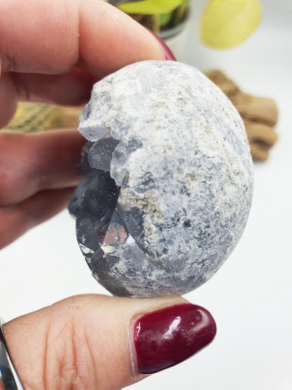 Large Raw Celestite / Raw spherical Celestite / Celestite Geode / Celestite Specimen - 230g