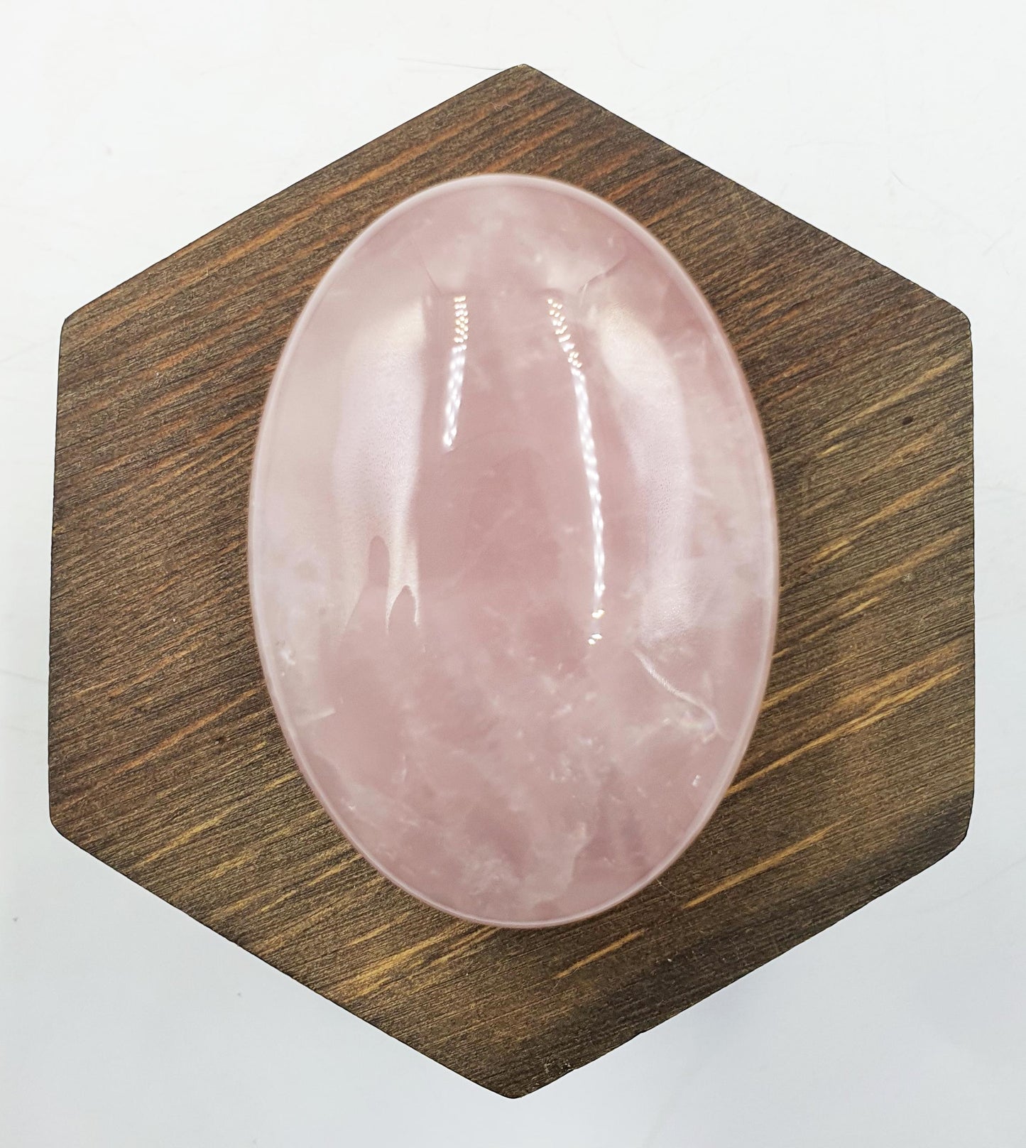Beautiful Rose Quartz Palm with sparkly flashes / Rose Quartz Palm Stone / Meditation Crystal / Reiki Crystal Palm - 105g