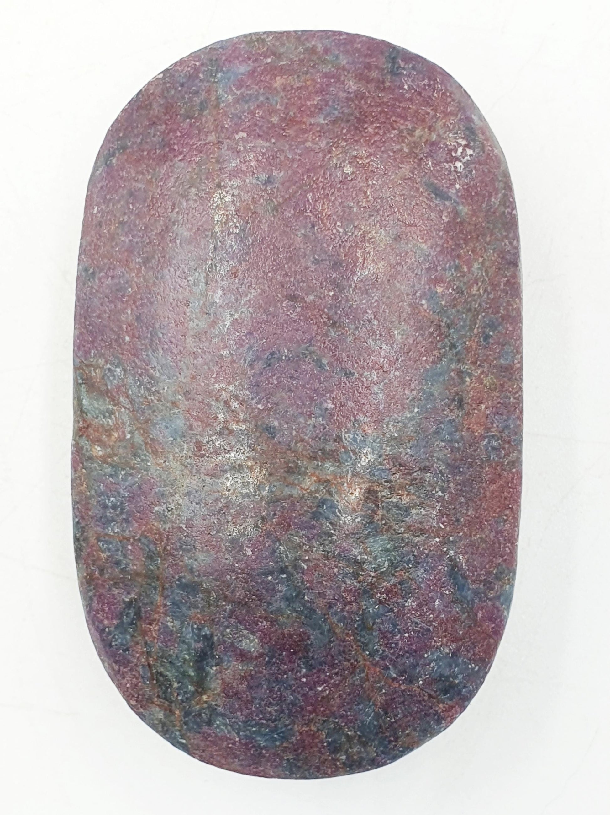 Large Ruby in Fuchsite Palm / Ruby in Fuchsite Palm Stone / UV Reactive Palm / Meditation Palm / Reiki Crystal Palm - 140g