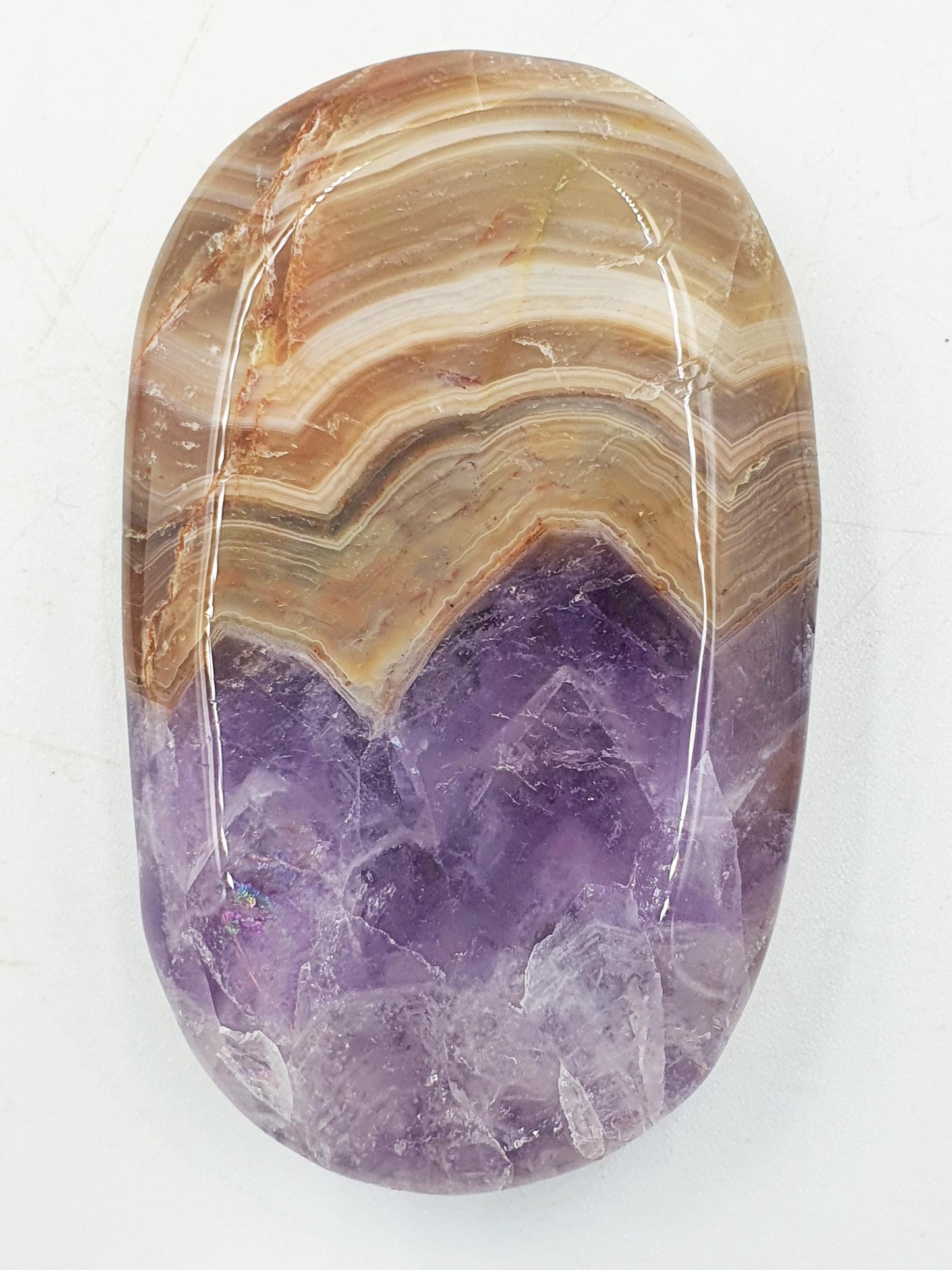 Beautiful Amethyst Agate Palm / Amethyst Agate Palm Stone / Amethyst Palm / Amethyst Agate / Reiki Crystal Palm - 65g
