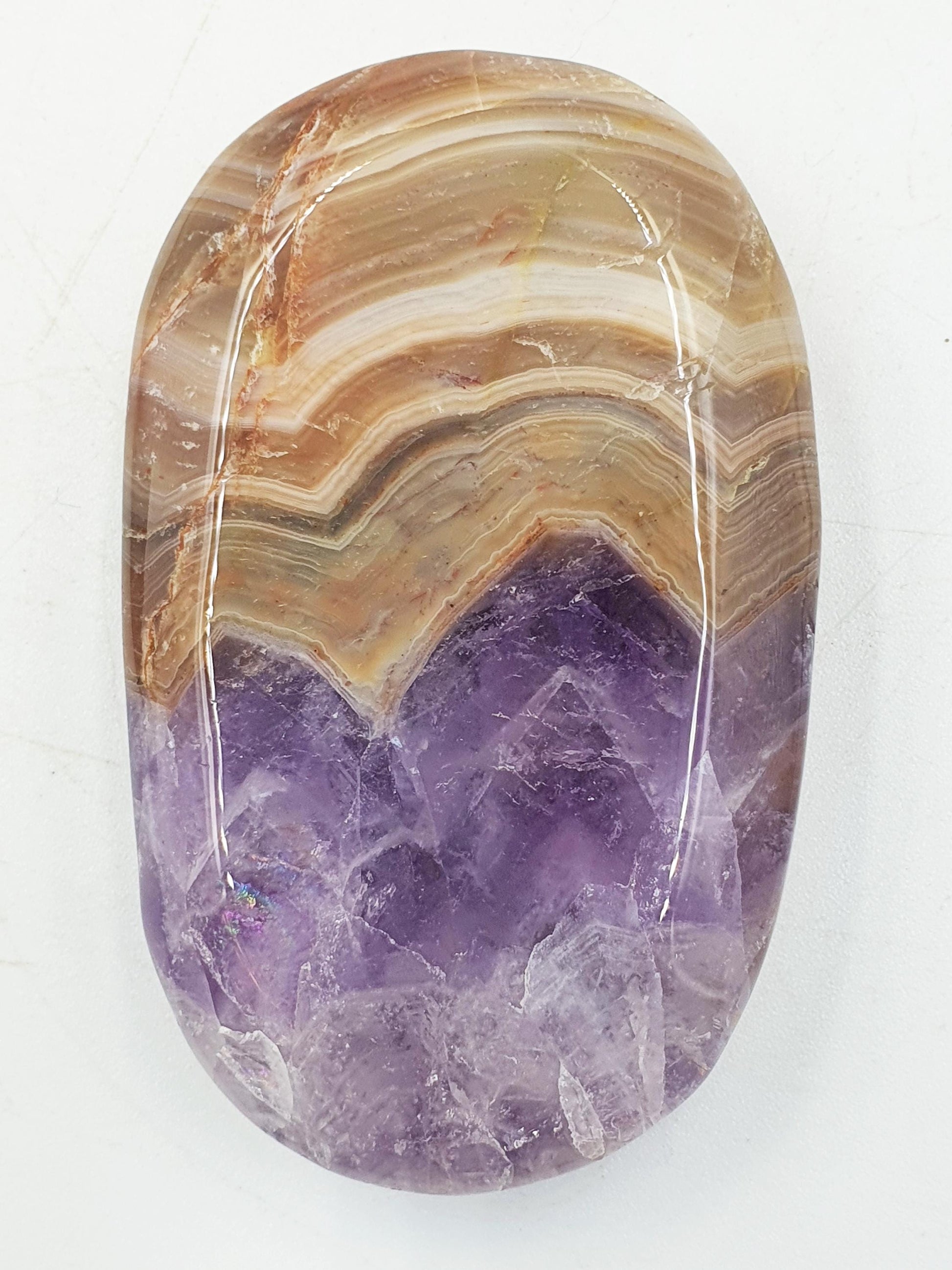 Beautiful Amethyst Agate Palm / Amethyst Agate Palm Stone / Amethyst Palm / Amethyst Agate / Reiki Crystal Palm - 65g