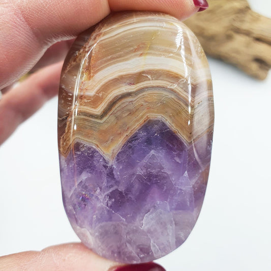 Beautiful Amethyst Agate Palm / Amethyst Agate Palm Stone / Amethyst Palm / Amethyst Agate / Reiki Crystal Palm - 65g