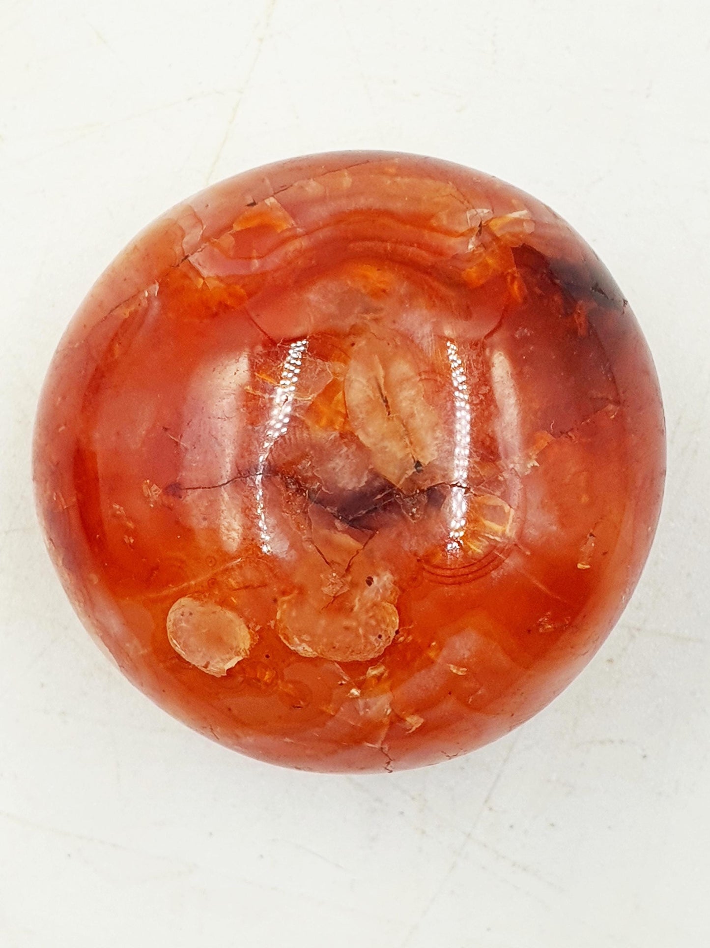 Beautiful Carnelian Palm / Carnelian Palm Stone / Carnelian Pocket Stone / Meditation Palm / Reiki Crystal Palm - 65g