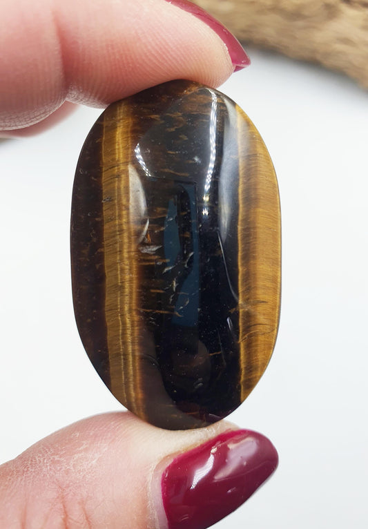 Little Flashy Yellow Tigers Eye Palm / Tiger's Eye Palm Stone / Pocket Crystal / Meditation Palm / Reiki Crystal Palm - 40g