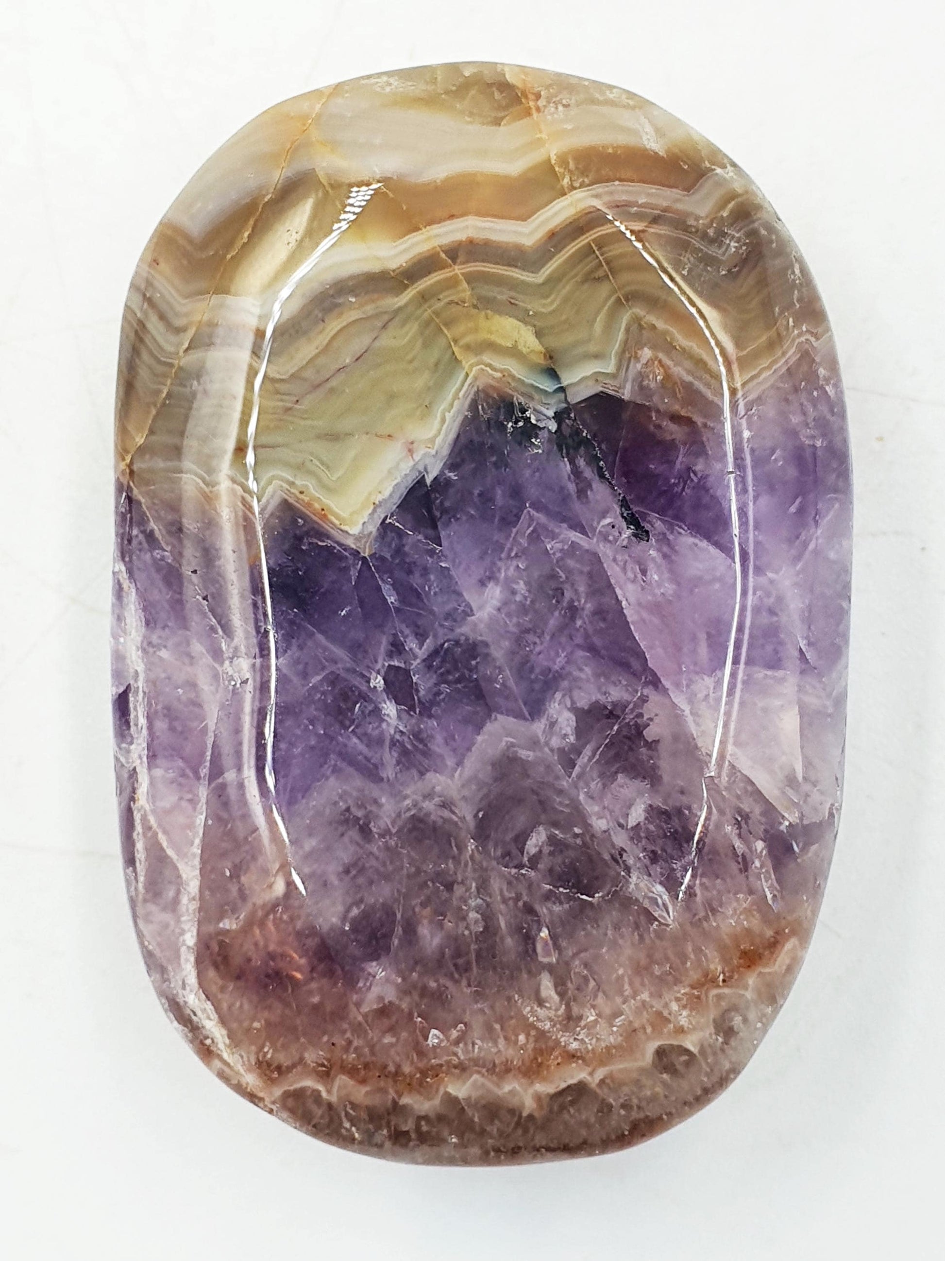 Beautiful Amethyst Agate Palm / Amethyst Agate Palm Stone / Amethyst Palm / Amethyst Agate / Reiki Crystal Palm - 100g