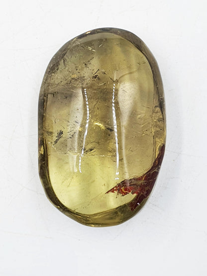 Sparkly Citrine Palm with Red Hematite inclusions / Unique Citrine Palm Stone / Meditation Palm / Reiki Crystal Healing - 90g